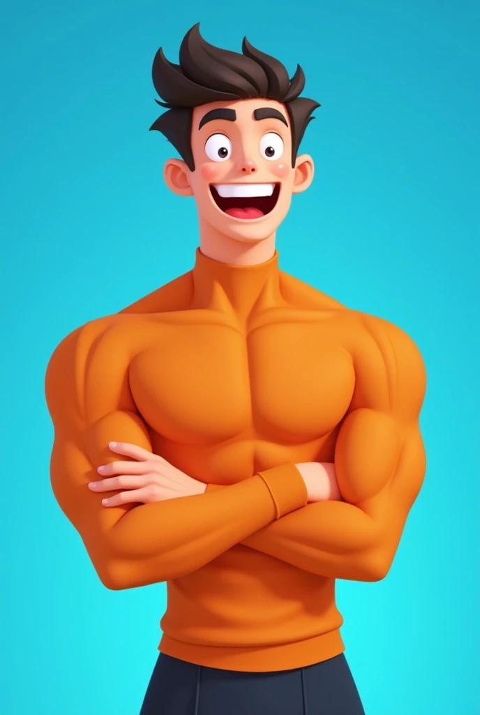(photorealism:1.2), realistic guy 18-20 years old in white background with full body who is really happy because of his victory