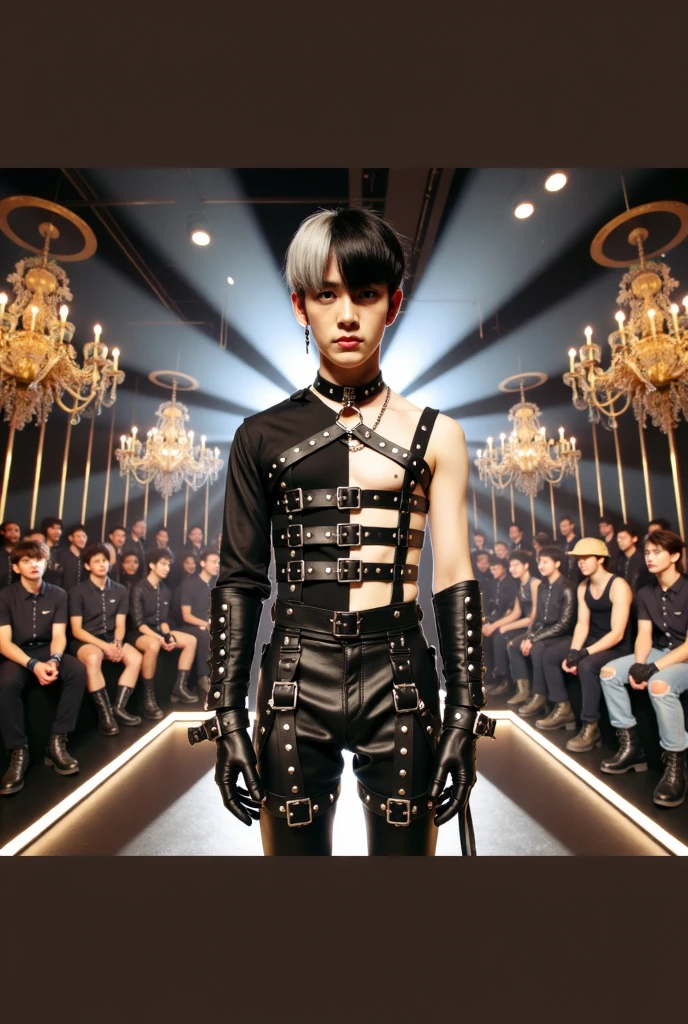 (masterpiece:1.2),Cute prison boys, (spandex shorts:1.2),black short hair, (close haircut:1.2), 5 boys talking, cute boy, standing straight, put his hands behind his back,(shouting something:1.2), 15years old, (sorrowful:1.2), (detailed big hard bulge:1.2), gay, mele only, classroom, school, 11years old, (crying out loud:1.2), topless