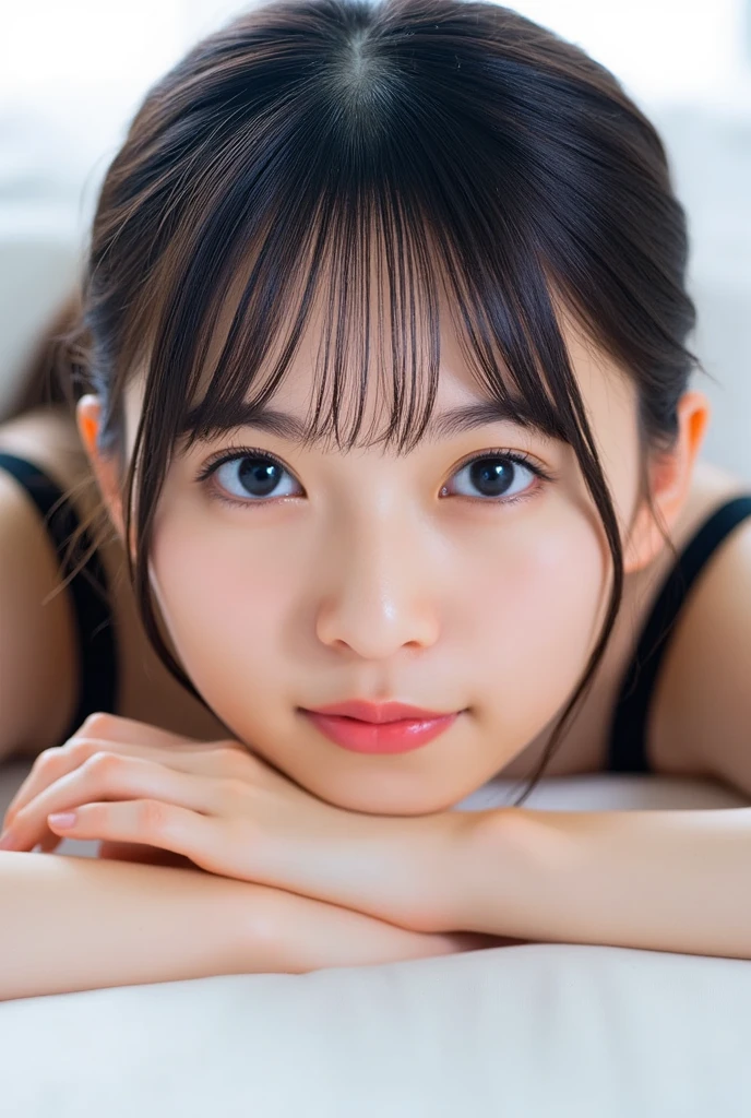 Normal position、(((nude))) 、(Flat Chest:1.6、Beautiful nipples) 、Show me your pussy、nude、whole body 、Bukkake、(Real skin texture:1.5)、(((Japanese 、Cute girl in her early 20s、One Girl)))、(((8k、Highest quality、masterpiece、Ultra-high resolution)))、(Realistic:1.4)、RAW Photos、(Real skin texture:1.3)、(Film Grain:1.3)、(((Beautiful and detailed eyes and face)))、((Very soft breasts))、((Realistic skin types))、10x more pixels、Highly detailed cute face、Detailed lips、Beautiful Eyes、double eyelid、Natural Makeup、Put your hands on the back of your head、((Leg spread))、(Spread your legs out to the side)、To the camera、((Show your armpits))、((Lying on your back in bed))、(((Showing sensitive areas)))、(detailed long legs)、Clear focus: 1.2、((Sweating、Sweaty body、Skin shiny with sweat、Soaking wet))、White skin、青White skin、Clear skin、So that every single hair is clearly visible、Hair color changes subtly depending on how the light hits it、 Gives skin a natural glow、Fine skin、Expressing the fine details of pores:1.25、((No underwear、No swimsuit、Revealing the nipples、Revealing the vagina、Bare your entire chest、Show all your))