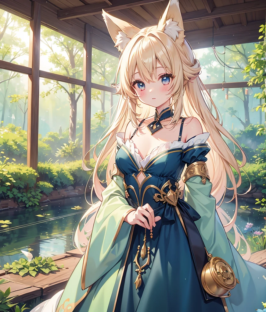 (best quality:1.4), (masterpiece:1.2), (best lighting), (amazing landscape), (extremely detailed eyes:1.4), (yellow eyes, incandescent, glowing, bioluminescent), (shimmering eyes), a beautiful girl with blond, straight hair, fair, white skin, background of lake scenery, cinematic lighting[Niji:5.2]