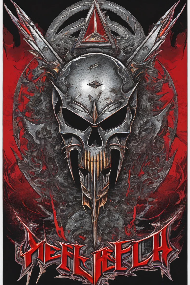 black burnt shattered skull with burning embers for eyes, comic book art, dark art. Todd McFarlane art, movie poster