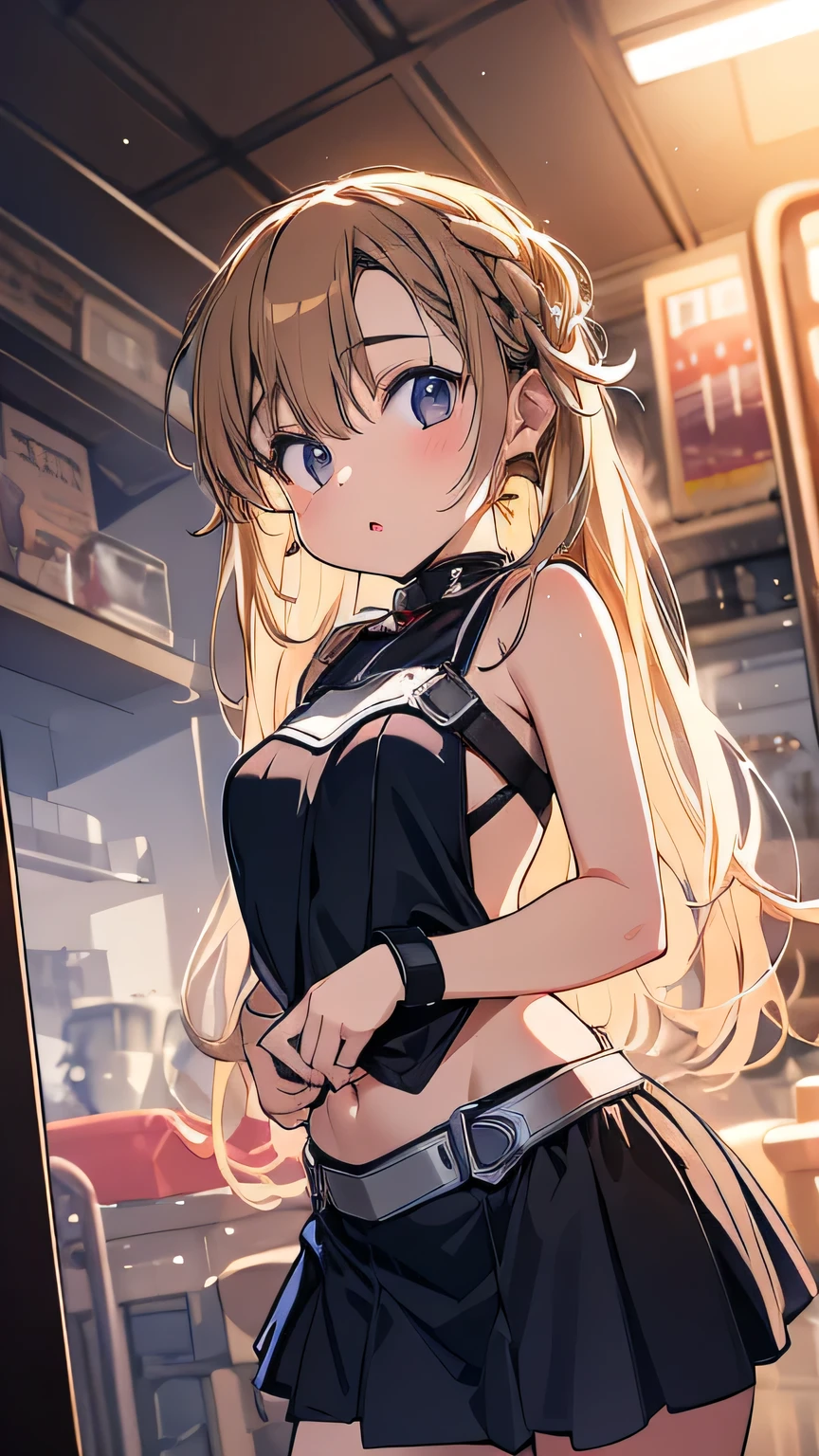 1 girl fisheye lens　Sword Art Online　asuna　I have a sword　 motion line　