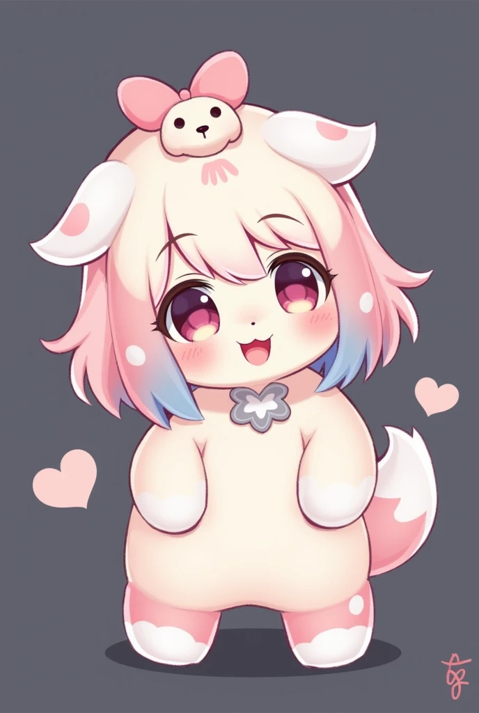 boy, rabbit, furry, bodyfur, pink bra, bottomless, pink gloves, pink boots, chibi, smile, sitting, spread legs, some perfect pussy, sparkling eyes