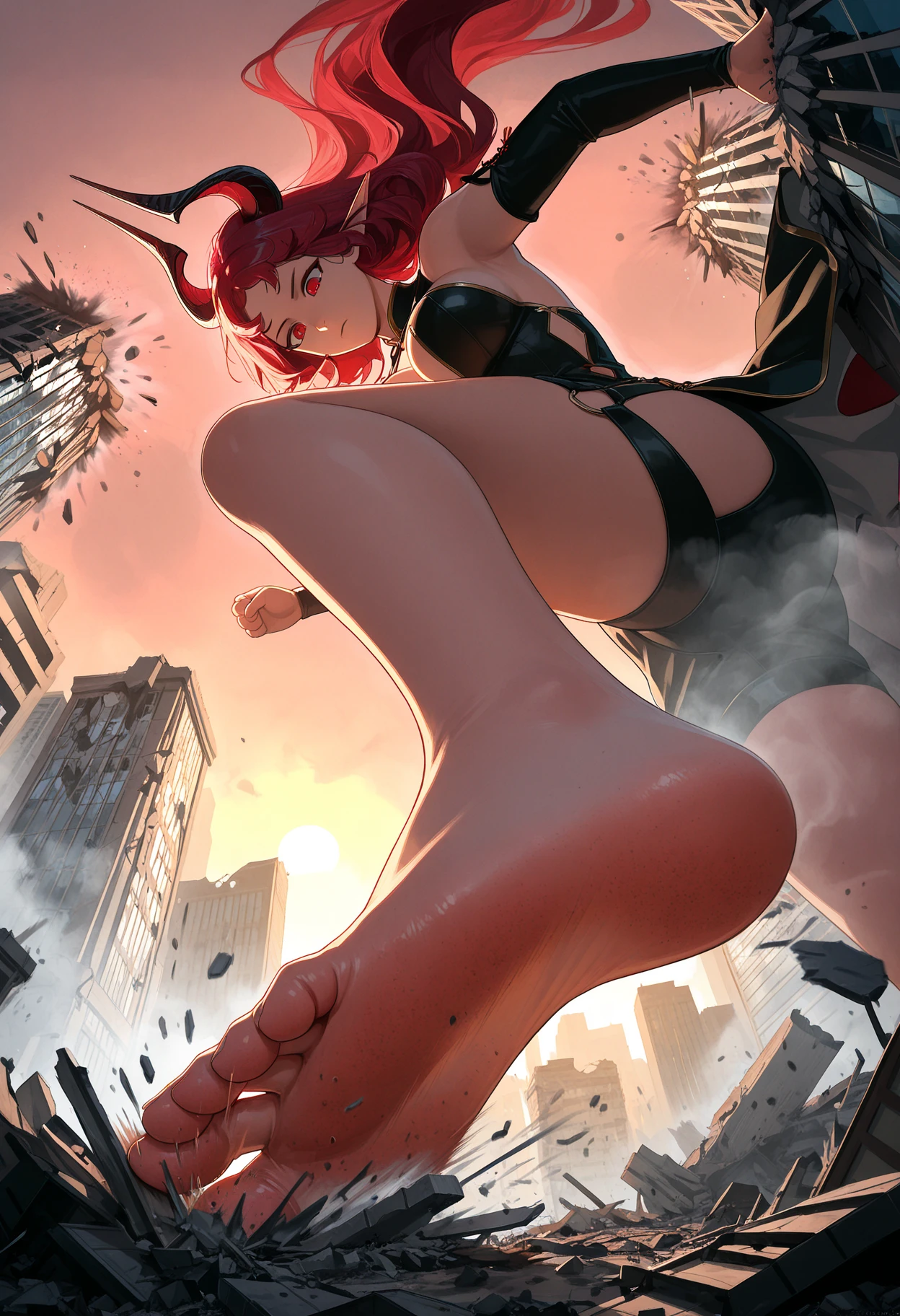 GTS devil wings destroy city huge