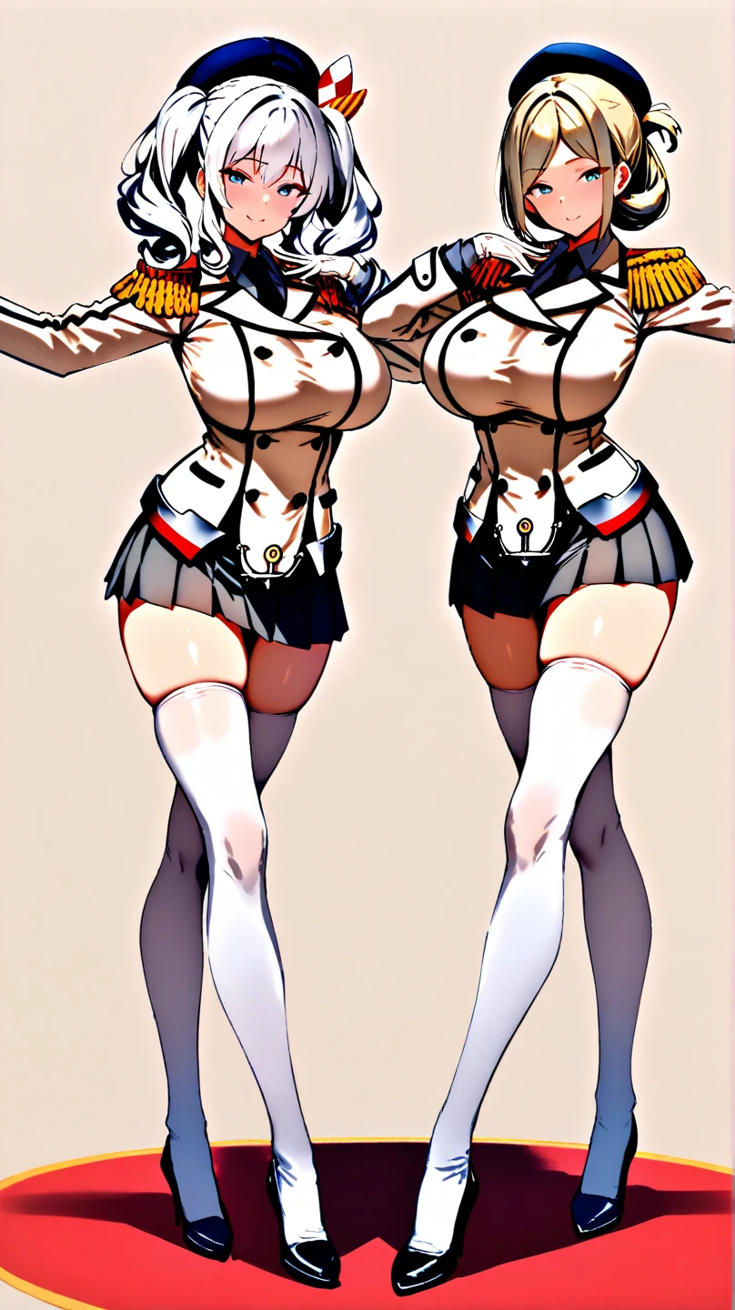 (((1 girl adolescente))), ninym ralei, (Red eyes: 1.6), White hair, (White hair: 1.1), side ponytail, yellow hair ornament, (yellow hair ornament: 1), black bow tie with gold, (blue bracelets, (blue bracelets: 1.2)), white gloves, (blue bikini corto apretado, (((blue bikini: 1.1))), (black thighs, (black thigh stockings)), has, (muscular belly), muscular abs, Wide hips, Thin waist, {{small breasts}}, (((posing sexy))), wearing black heels, (((standing))), {{{Full body photo}}}, happy, open mouth smile, REST looking at the viewer , breaking and entering, old study room, {study room with an antique wooden desk}, interval (masterpiece: 1.2), Best Quality, highest resolution, unity wallpaper 8k, (illustration: 0.8), (beautiful detailed eyes: 1.6), (extremely detailed face), perfect lighting, Extremely detailed CG, Extremely detailed focus, (perfect anatomy), {anatomically correct}, {{perfect hands, (correct hands)}, {perfect and beautiful}.