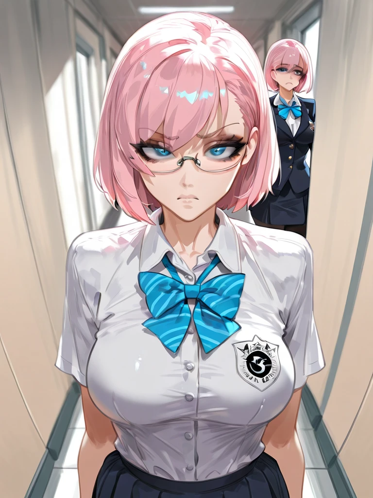 ichikanakano, ichika nakano, short hair, bangs, blue eyes, hair between eyes, pink hair, earrings,
BREAK (pantyhose,pink pleated skirt,gothic dress, cleavage,glasses and fake clothes:1.2)
BREAK standing_split, BREAK (masterpiece:1.2), best quality, high resolution, unity 8k wallpaper, (illustration:0.8), (beautiful detailed eyes:1.6), extremely detailed face, perfect lighting, extremely detailed CG, (perfect hands, perfect anatomy),