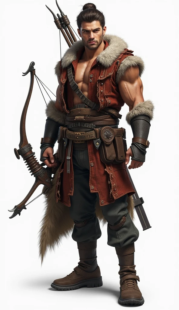 Beast-headed warrior，Realistic cinematic effects，Beast fur，Original weapons，war scenario