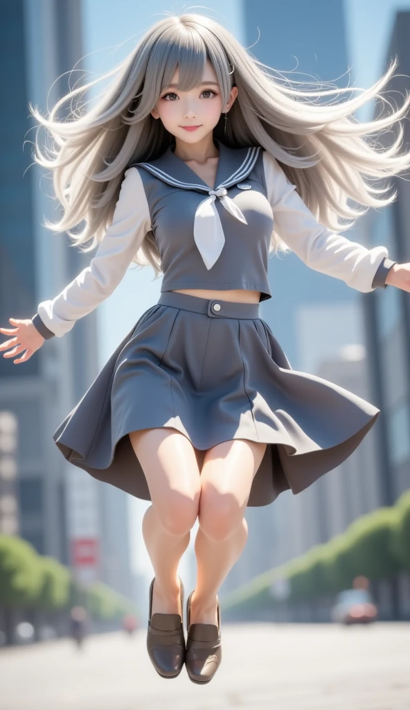 There was a teenage girl jumping up to dunk, slim figure，white hair，Stadium basketball court，Best Anime 4K Konachan Wallpapers, Jumping pose, Detail making, Full body female love, guweiz on artstation pixiv, Realistic anime 3D style, Badass anime 8k, Guweiz in Pixiv ArtStation, Popular topics on artstation pixiv, Guviz style artwork, anime style 4k