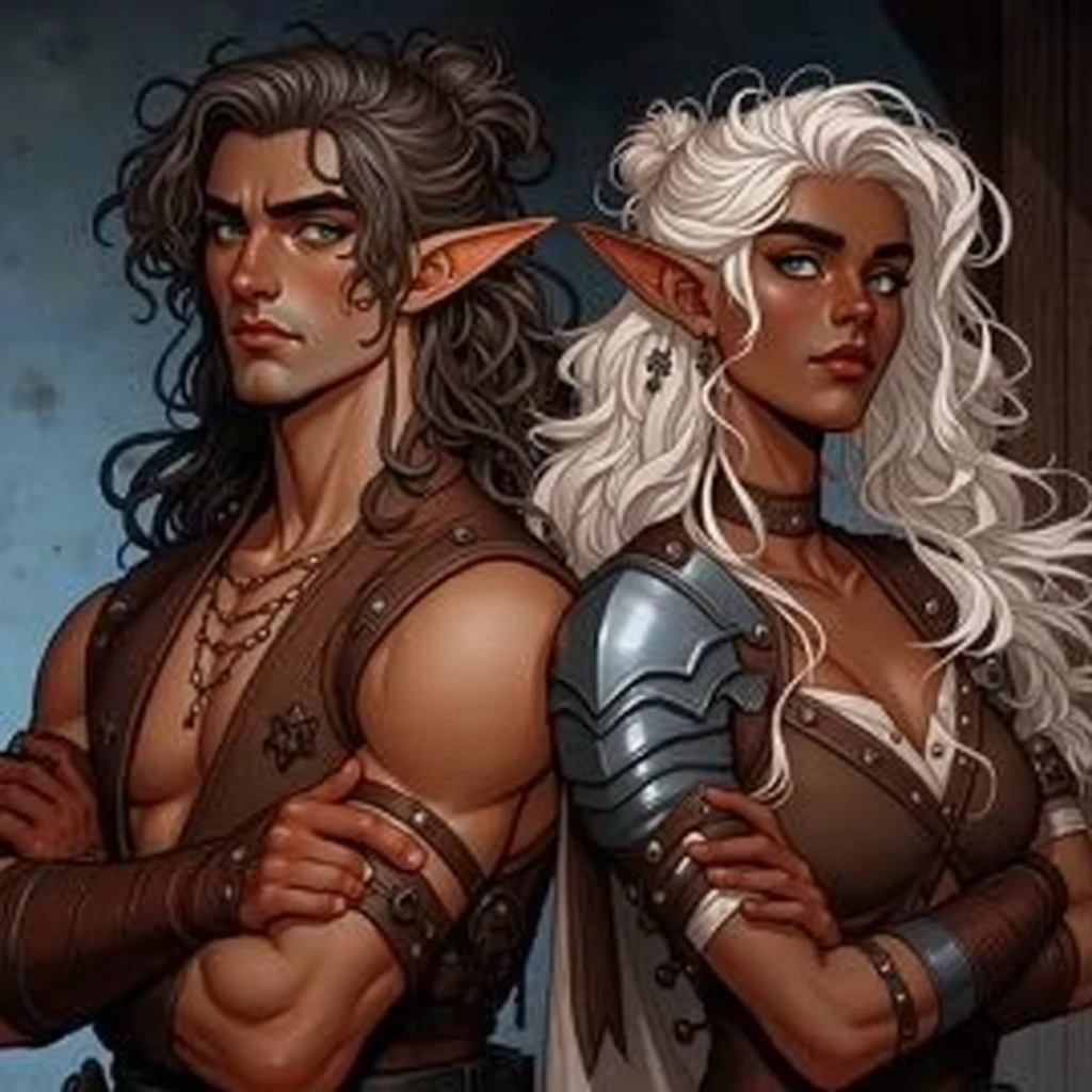 ((pixel art))((1girl)) full body, standing, grey skin, drow, elf, mature, detailed happy face, purple eyes, white hair, black bikini, abs, big knockers, golden chain collar, stomach tattoo (red tattoo)