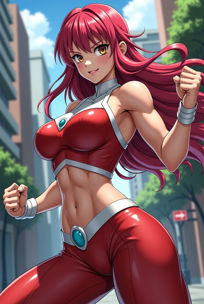 starfire, dc starfire full costume, stomach exposed, DC comics