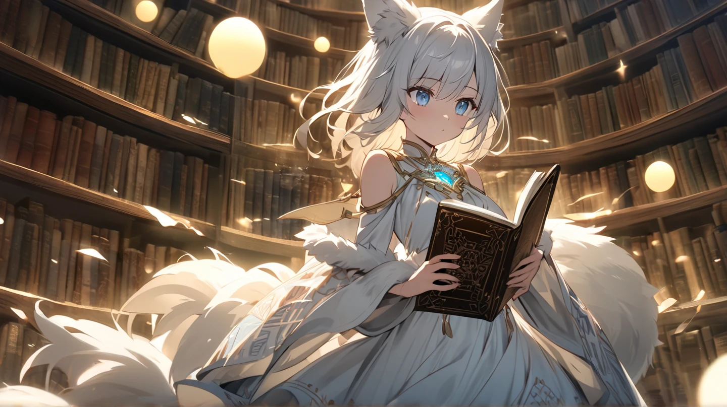 doujinshi cover_page, highres, top quality, best quality, paid reward available, unparalleled masterpiece, perfect artwork, absurdres, High-quality illustrations, super high resolution, detailed background, perfect anatomy(1girl, kemono, furry anthro, fearless smile, reach for the clock) in room with clock, fantasy artwork, cinematic lighting, Backlight,