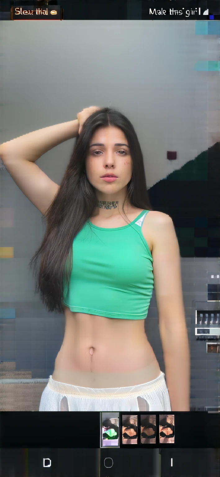 Pornographic magazine cover, young woman, 18yo, provocative position, medium breast, perfect body, narrow waist, wide hips, thigh gap, exposed vagina