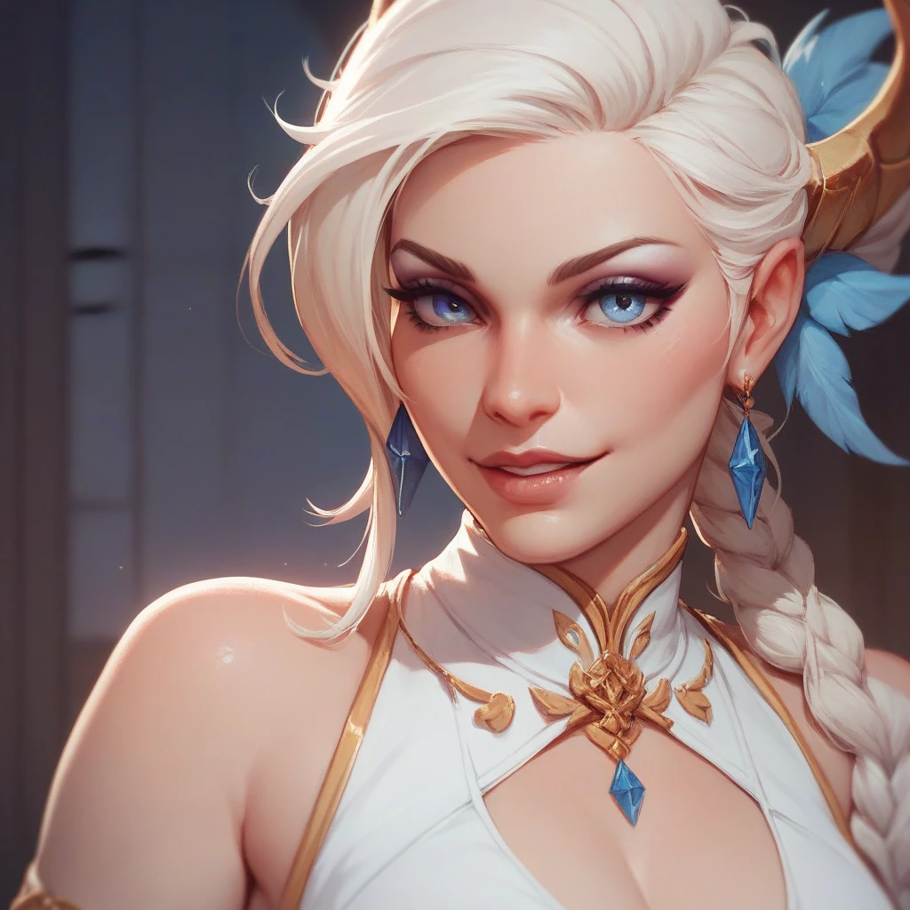 Isabella , white hair, hair slicked back, blue eyes, arms up,
yellow bodysuit, fur trim, long sleeves, necklace, gloves, gold trim,
castle, royalty, solo, indoors,
standing, upper body, facing viewer, smile,
(insanely detailed, beautiful detailed face,beautiful detailed eyes, masterpiece, best quality) cinematic lighting,
<lora:IvySC6-10:0.7>
