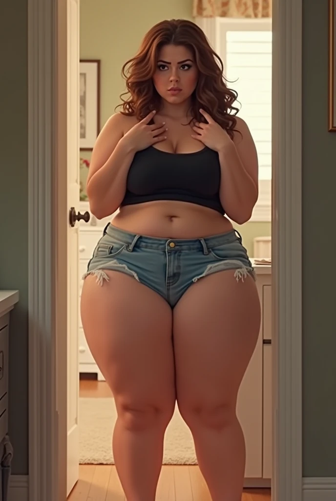 Cute thicc mom in toilet wearing panties