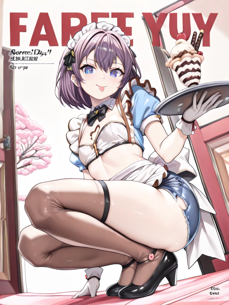 1 girl in, purple color  hair、Purplish pink eyes that dreamers desire, (Blonde hair) , small stature, Colossal tits, Lori, (masutepiece:1.2, Best Quality), (finely detailed beautiful eye: 1.2), (beautifull detailed face), (perky chest:1.1), (pointed chest:1.0), (cakes magazine cover:1.3)，(Best Illumination, extremely delicate and beautiful), sexy pose,make a cocktail , in a bar counter, ((Cinematic Light)), Dramatic light, (Pale white background:1.5), Short bob hair（1:3）、Ultra Contrast、Braid a little around the ears, White long dress、only has 5 fingers、Her pussy is visible through the white thong、Wet pants、You can see inside your underwear、full of sweat、mocking look、diaper、nffsw,Arms crossed、grab the arm、Shoot from below,Best Quality、Large breasts、muscular pussy、Pubic hair,high-level image quality、hightquality、8K,perfect hand、5 fingers、finger pin、Perfect Finger、T back、Naked、noise cut、bullet hand、Her hair color should have been a brighter purple.The skirt part is also carefully expressed..、Purple skirt、the skirt is floating in the wind、Dark purple panties、Pubic hair majority,(with sparkling eyes and a contagious smile),open mouth,from below:1.2, highest quality, high resolution,Real World, Natural light,perfect Natural light, Looking at Viewer,
