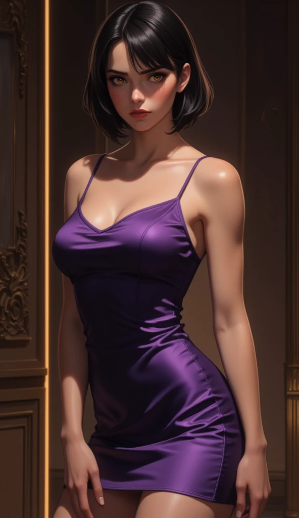 Cute and adorable aunt Cass. Sexy and alluring sheer lace and silk nightgown 