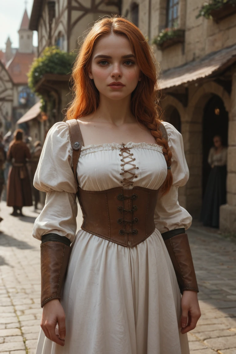 medieval girls, In a medieval city, posing for medieval girls, Medieval clothes