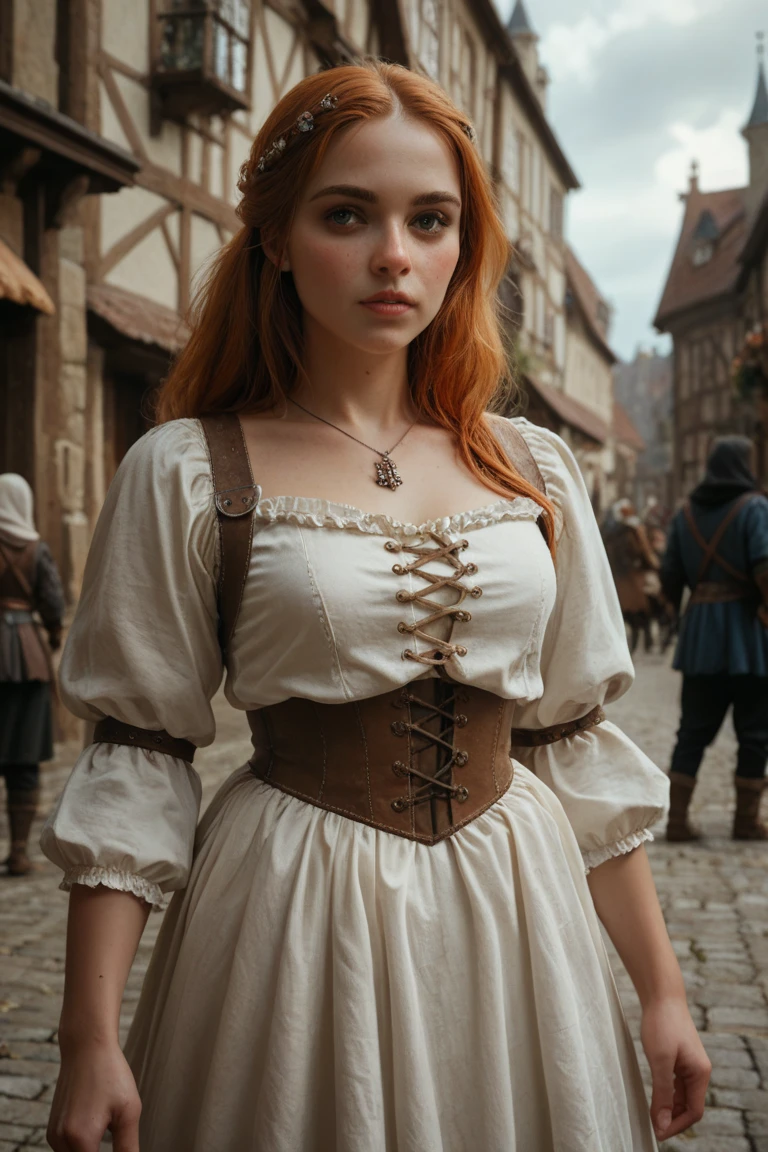 medieval girls, In a medieval city, posing for medieval girls, Medieval clothes