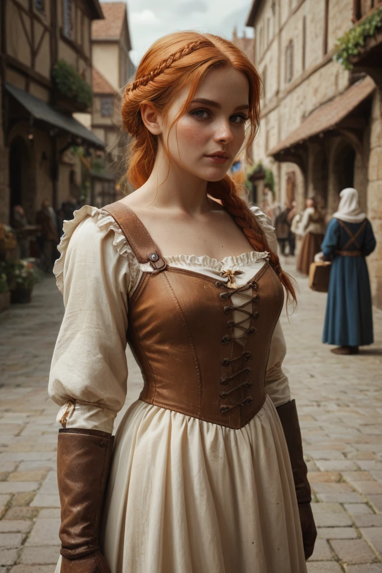medieval girls, In a medieval city, posing for medieval girls, Medieval clothes