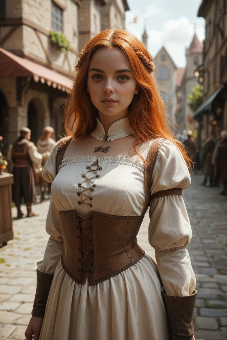 medieval girls, In a medieval city, posing for medieval girls, Medieval clothes