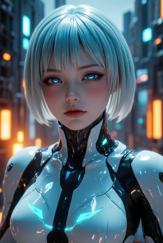 <lora:LCM_LoRA_Weights_SD15:1>
(best quality, masterpiece, colorful, dynamic angle, highest detailed)(((Rei Ayanami))), upper body photo, fashion photography of flirting blue bobbed hair girl (Rei Ayanami), detailed red eyes, dressing high detailed ((Evangelion white suit)) (high resolution textures), in dynamic pose, bokeh, (intricate details, hyperdetailed:1.15), detailed, sunlight passing through hair, colorful artistic background, (Evangelion official art, extreme detailed, highest detailed),blue white hair
<lora:L_IR01z3:.4> <lora:L_IR02x2:.5> <lora:L_IR03x2:.5>