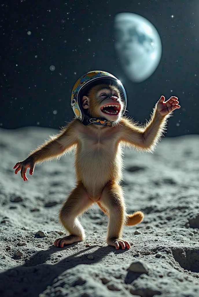 a monkey in space
