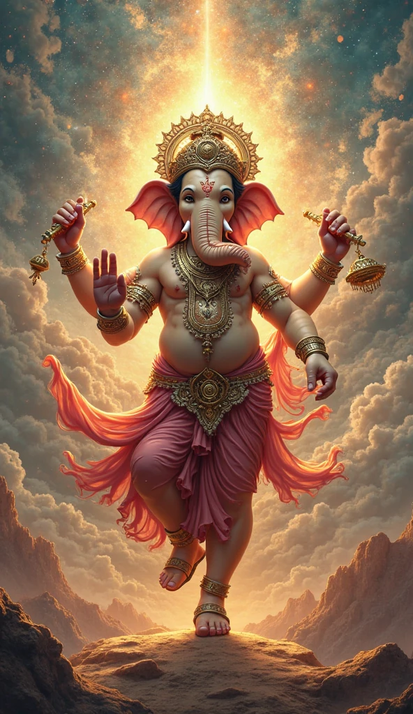 Small lord Vinayaka in stand position justice for girls slogan  on background  and some ladies pics with dress and blood on background 