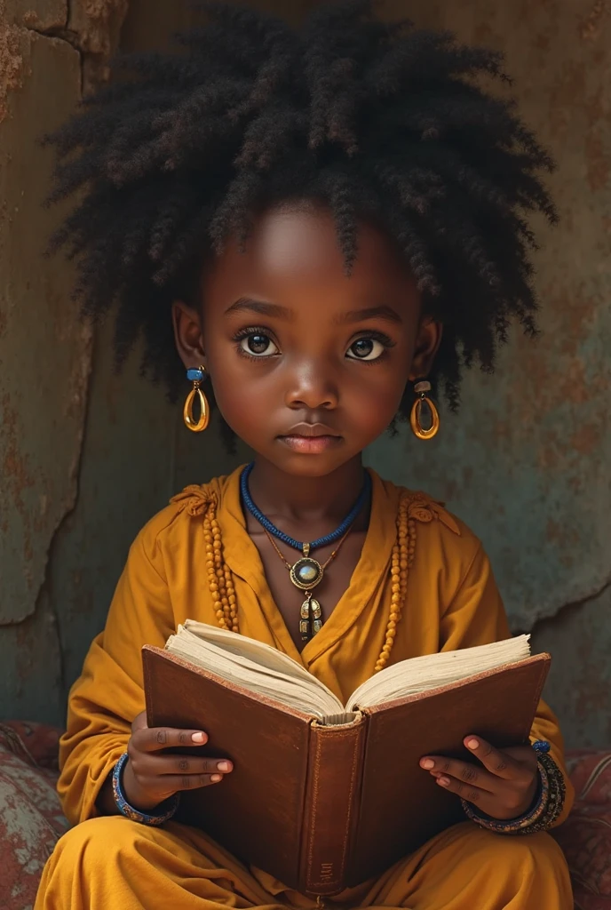 realistic portrait of baby fat girl, handsome African American ((very dark brown skin color)), big eyes, sitting with a book, ((chibi)), ((book)), wearing white shirt, jeans and black shoes, current fashion, curly style hair, dark lighting background, close-up,amusement park, holding book, happy, happy, perfect quality, light focus (clutter - house: 0.8), (masterpiece: 1.2) (Realistic: 1.2) (Bokeh) (Best quality) (Detailed skin: 1.3) (Intricate details) (8K) (Detail Eyes) (Sharp Focus), (Happy) --auto --s2