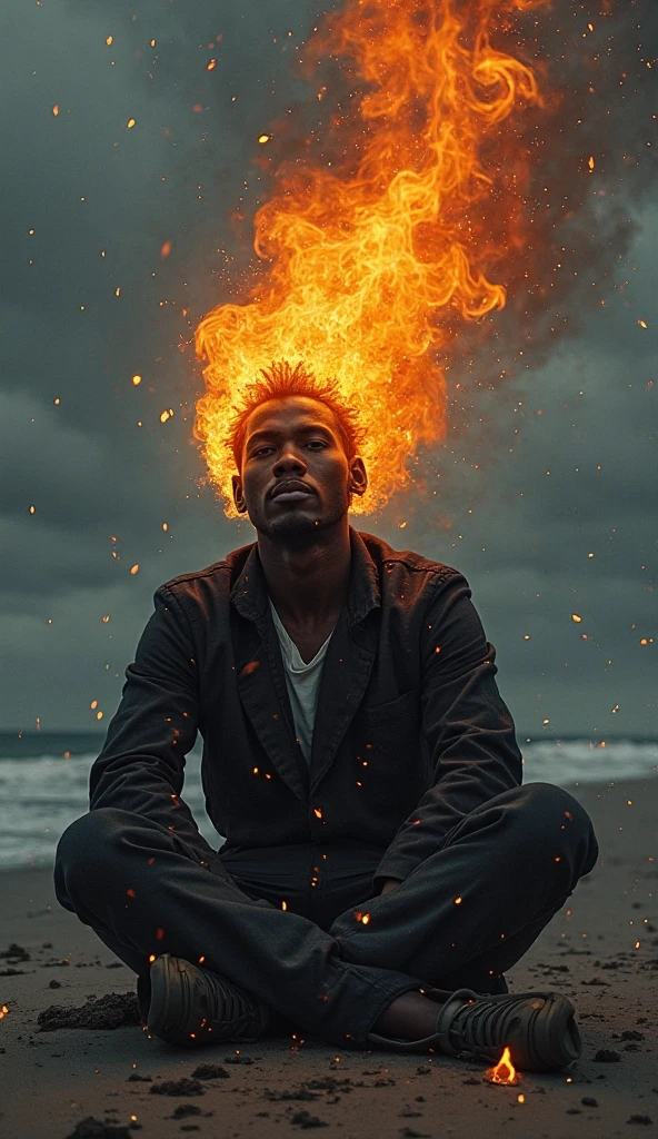 Man with a can inside his head