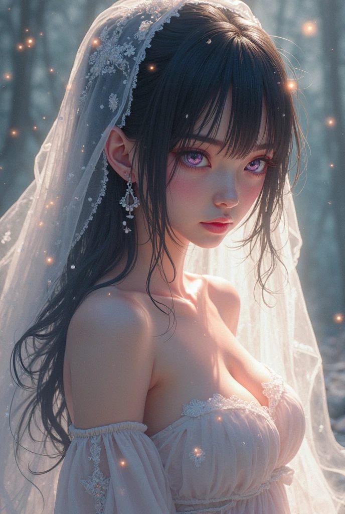 anime girl
With a covered her face
Huge chest
