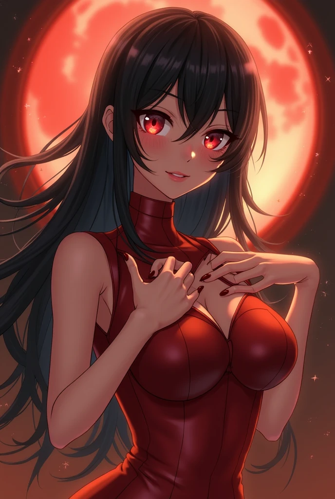 In the heart of a dark and gloomy forest, a dozen black needles emerge with dizzying speed. Each one is enveloped in a crimson red aura, illuminating the surroundings with a sinister glow. The needles advance directly towards the viewer, as if imbued with a malevolent will of their own.