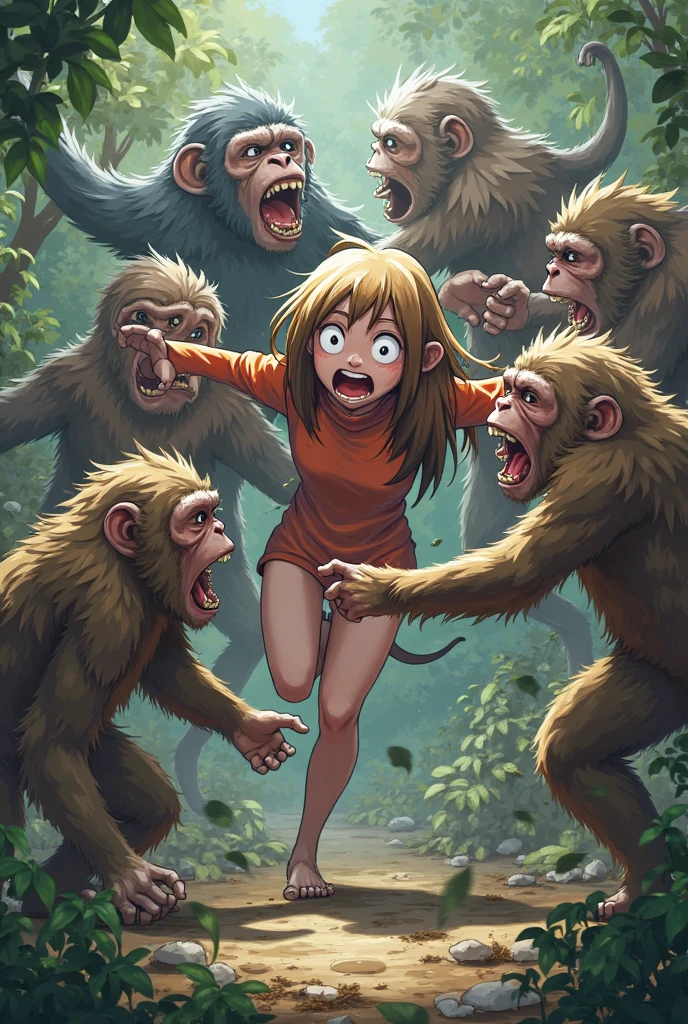 超大群の雄猿に囲まれる 1 人のCompletely naked大人女性, Highest quality, figure, masterpiece, Very clear, Extremely detailed CG, 8K, masterpiece with attention to detail, Highest quality, Official Art, Ultra Clear, Very detailed, High resolution, Detailed mature adult woman, Very detailedな目と顔, Beautiful fine details, ((((Completely naked))), Full nudity, (Beautifully shaped big breasts)))),( (Beautifully shaped big breasts)))),( Beautifully shaped big breasts)))),( (huge breasts of beautiful shape)))),( ( ( Full nudity)), ((Slim and large)))),((Huge blonde sexy gal)),(Lustrous fair skin)))), skinny, (((Sexy smile))),Ecstatic smile、blush、Very red cheeks、blush頬、long bangs that hide the eyes,、Blonde hair with pink tips、Blonde multicolored hair color、 (((lots of heartマーク, heart, heartマーク))), Looking at the audience, Look forward, (((Slender Super Large)), Perfect Style, Emphasized, Crotch Emphasis, Sitting, ( ( Sexy pose)))), (((Surrounded by a large number of crowded male monkeys)))), ((Packed with so many super-masses of male monkeys)), ((He is seen surrounded by a large group of male monkeys.)), (((He is surrounded by a massive group of male monkeys, so densely packed that they fill the entire space.))), ( In the background, a large group of male monkeys are crowded together, filling the entire screen.), A huge group of male monkeys swarming in all directions, At the top, a group of giant male monkeys, end, about, He is surrounded by a group of male monkeys so densely packed together that there is no space between them., (((A huge group of male monkeys fills the entire area.)), (Surrounded by a large number of crowded male monkeys)))), (( Many male monkeys in groups)), ((He is seen surrounded by a large group of male monkeys.)), (((Surrounded by a horde of male monkeys so densely packed that they filled the entire space.))), (In the background, a large group of male monkeys are crowded together, filling the entire screen.), A huge group of male monkeys swarming in all directions, A huge group of densely packed male monkeys, Down, about, He is surrounded by a group of male monkeys so densely packed together that there is no space between them., ((A huge group of male monkeys occupying the entire area)), ((A huge group of male monkeys crowding together)), ((Surrounded by a large group of male monkeys)), (Surrounded by a horde of male monkeys so densely packed that they filled the entire space.))), ( In the background, a large group of male monkeys are crowded together, filling the entire screen.), A huge group of male monkeys swarming in all directions, A huge group of male monkeys crowded at the summit, end, about, He is surrounded by a group of male monkeys so densely packed together that there is no space between them.