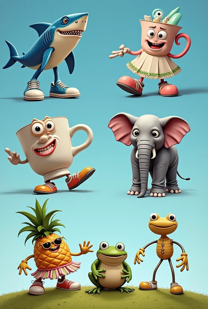 (Full Body Poses, Closest to Real Life), Hot vs Cold contrast, Extreme hilarious caricature expressions, Reaction temperature varying from scorching to freezing, Garfield and Snoopy in an engaging dialogue, Pixar Studio production, Disney characters coming to life, wlop! sound effects, Art by ChrisWaikikiAI, Close-up focus on faces, Blurred background with light haze, capturing every minute detail of their exaggerated facial expressions and body language.