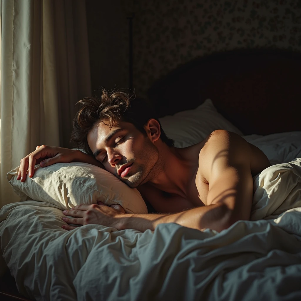 A BillMatheson man sleeping in the bed