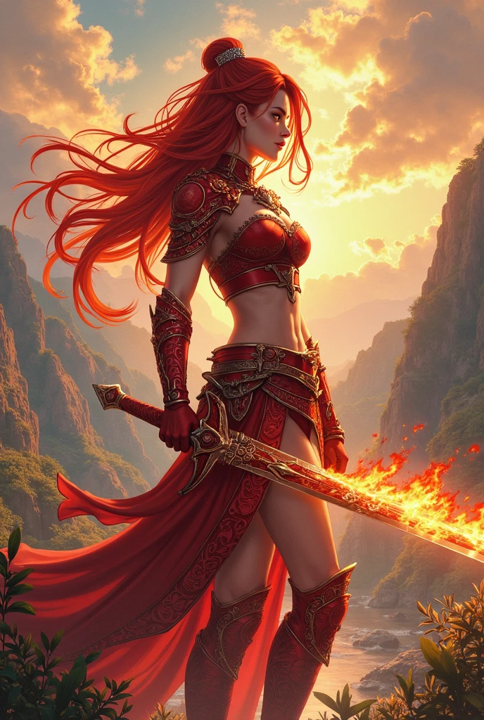 Long sword、flaming sword、delicately designed sword、long sword、beautiful sword、