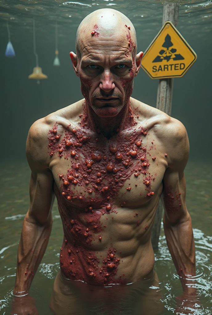Body of a person when infected with Pseudomonas aeruginosa