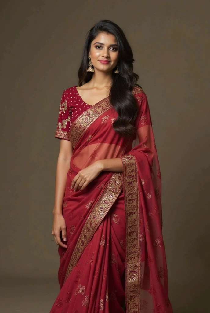 Aswarya rai wears traditional saree 