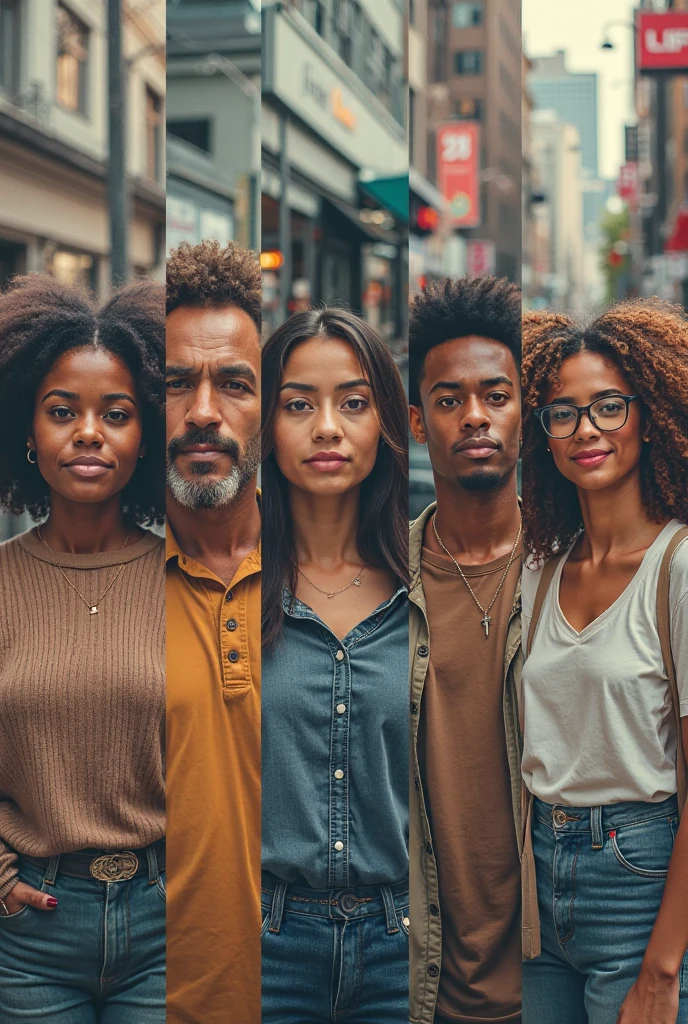 make image with
-a tanned man, with 1.92 tall skinny who wears square glasses and has curly hair;
-with a black man of height 1,50 and bald;
-with a blond man of 1,80 handsome and skinny;
-with a girl of 1,67 tall straight black shoulder length hair and White;
-with a man of 1,79 tall, black curly hair skinny;
-com uma ruiva vermelho magra with 1,70 de altura e bonita
-com um branco with 1,90 tall handsome man