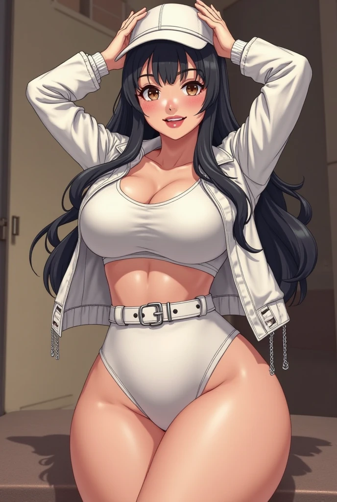 ((best quality,4k,8k,highres,masterpiece:1.2,ultradetailed,realistic,photorealistic,photo-realistic:1.37)),(1 japanese woman),(((A married woman who is ashamed of wearing clothes for young people with high exposure))),Early thirties,Perfect face,(full body),(dark hair,long hair:,center part hairstyle,gentle face,downturned eyes:1.5,Dark brown eyes,Black-rimmed glasses, marriage ring),(tearful, smiling lewdly,),(embarrassed expression, bashful, shy, blushing,married woman),look at viewer,A room in a hotel at night,(from front),(Plump),(flushed skin,flushed face),(Sweaty skin),(huge tit,dropping tit),(Small size Purple belly T-shirt,Super mini skirt made of denim fabric,Pop hairpin,Colorful bracelets,Thick-bottomed sandals),Make a peace sign while being ashamed