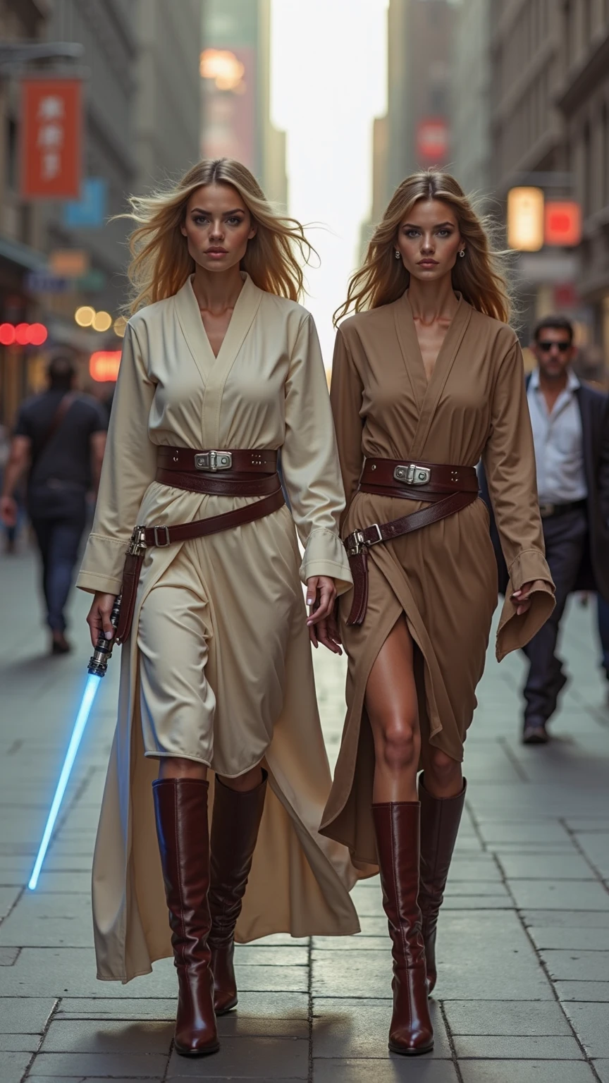 ((Three ultra seductive Russian Jedi girls incredibly beautiful faces and perfect body)), ultra beautiful and incredibly sexual)), ((walking together in a Jedi Garden:1.5)), beautiful Jedi Hairstyle, ultra realistic face,(( proud smile:1.3)), high quality hands, realistic style, 8k, exposure blend, (group photo:1.7), full body shot, bokeh, (hdr:1.4), (cinematic),(ultra sharp focus:1.5), (hyperdetailed:1.5), pale nipple, bright light, long_hair, Bokeh ,