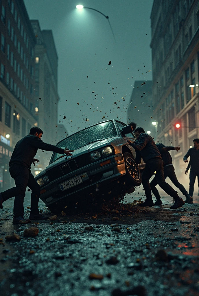Horrific picture in game where main character gets hit by a car in the darkest of the night