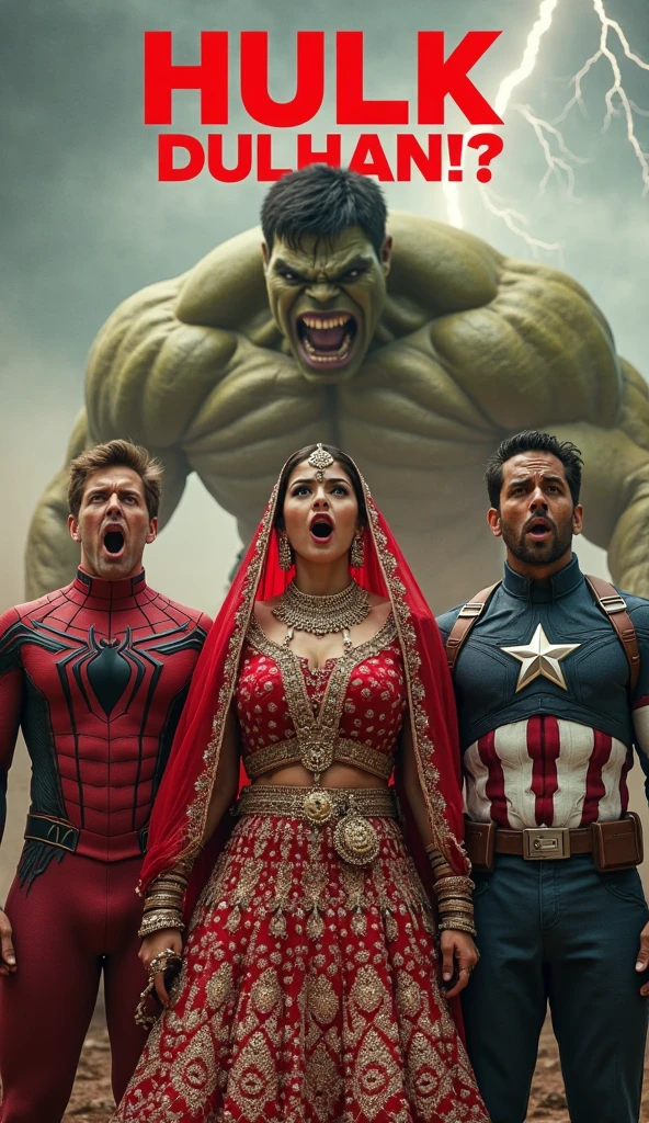 Charminar ke chudi bazar me Thor aur hulk .iron man hijab bhejte huwe aur unke pass kharidne ke liye aiswarya rai aur Katrina kaif ruke huwe