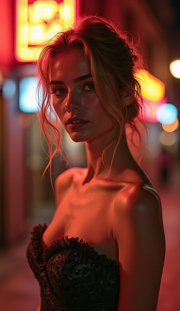 a stunning photo with beautiful saturation of Emily Soto, beautiful outfit of Japanese idol woman (Huangsezhanpaohd), clavicle, (mellow:1.3), best qualityer, muted, seducer,