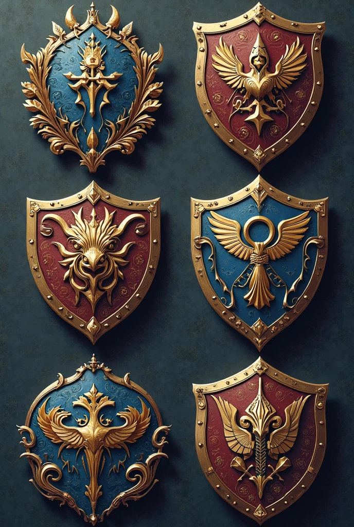 6 Coats of Arms : God Slayer, Ads Sports, brazil%Japan# , Imperial Lords , Force of Clash , God Slayer 2