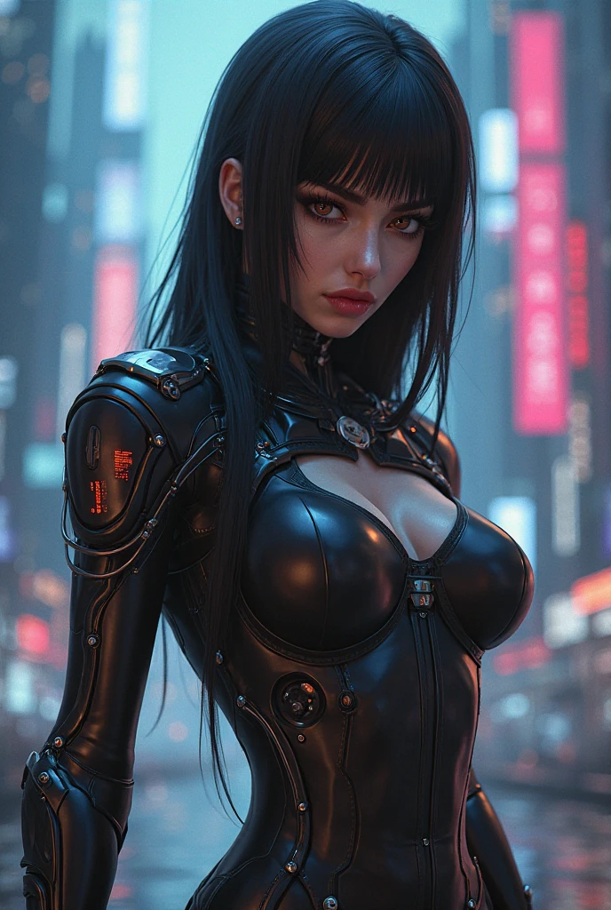 ((Best quality)), ((masterpiece)), (detailed:1.4), 3D, (an image of a beautiful cyberpunk young Emily blunt) ,HDR (High Dynamic Range),Ray Tracing,NVIDIA RTX,Super-Resolution,Unreal 5,Subsurface scattering,PBR Texturing,Post-processing,Anisotropic Filtering,Depth-of-field,Maximum clarity and sharpness,Multi-layered textures,Albedo and Specular maps,Surface shading,Accurate simulation of light-material interaction,Perfect proportions,Octane Render,Two-tone lighting,Wide aperture,Low ISO,White balance,Rule of thirds,8K RAW,Masterpiece, best quality, (8k very detailed CG unit wallpaper) (best quality), (best illustration), (best shading)