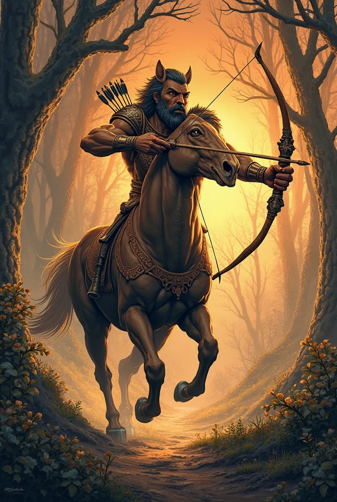 centaur holding bow,
