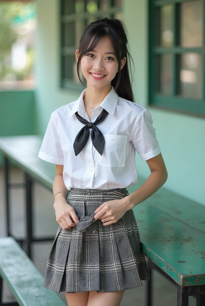 hight resolution、high-level image quality、in 8K、Real live-action、Raw photography、top-quality、masterpiece、超A high resolution、Raw photo、ren、Beautiful fece、masutepiece、((Obscene content))、For adults、charm of 、absurderes、((((Japan elementary school students))))、Japan Girl、((8years old))、((with round face))、((Tanuki face))、((Cute little face))、(((((Shy laughter)))))、de pele branca、((chubby figure))、Juvenile physique、Smaller chest、kne、 thighs thighs thighs thighs、((独奏))、fullllbody、Very nice、校服、 Lifting Pleated Mini Skirt、((Pubic area))、(Mansuji)、White panty、Are sleeping、(Photorealsitic:1.37)、Photon mapping、Realistic、Radio City、Physically Based Rendering、depth of field rally background、a picture、(((a junior idol in Japan)))、Sparkling eyes、shiny lip、too bright natural light、The Bright Sun、Too bright sunlight、(((((8years old)))))、(((Pubic area)))、(Mansuji)、((((Japan elementary school students)))) 、White panties、Astepia, top-quality:1.3),Cowboy Shot (sitting on the desk:1.1), (School uniform:1.4), (Skirt Lift:1.6),(((Grabbing the skirt with one hand、lift,Show yourself underwear))),(School classroom background:1.1),