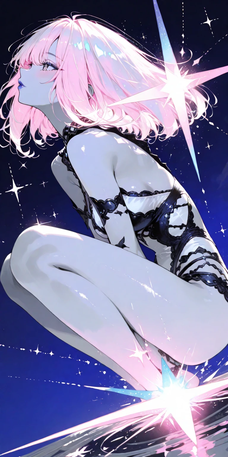 opening legs,Bunny ears,No underwear, the feet,is shy,sitted, Feet,Exposed genitals,clear liquid,Bigchest,Black fully transparent panties,soaking wet,A pink-haired,Hold your thighs from behind with your hands,Emotive expressions,Ambiguous,taunt,on cheongsam