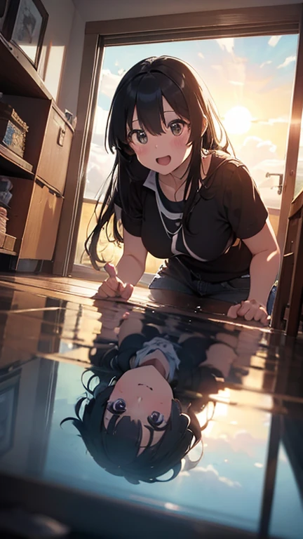 Thick giant chick leaning forward tentacle pops out from within her mouth, gaping creampied ???? exposed, crying eyes, corps entier, creampie, squat