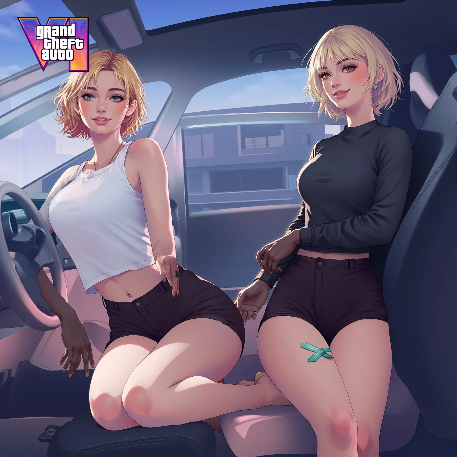 Renamon and Lola bunny furry lesbian posing sexy naked having sex with big strapon dildo penetrating the vagina and they both have BREASTS pink nipples, virgin and pink vagina wearing fishnet stockings and sexy golden high-heeled sandals with red sole and 35 cm high xxx nsfw lesbian orgy xxx penetration with penis xxx porn comic xxx sex in car